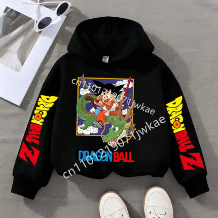 Cartoon Pattern Clothes Clothing Kids Gift Dragon Ball Thick Hoodies for Children Goku Anime Sweatshirt Boys Girls Hoodie