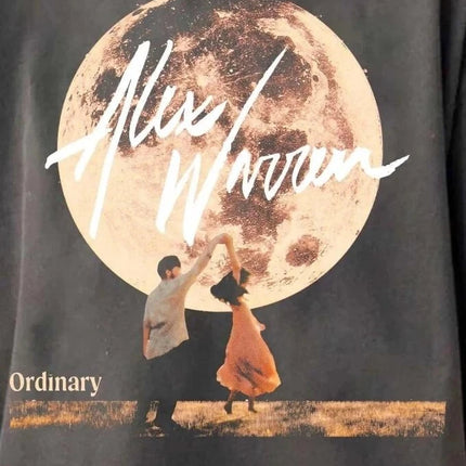 Alex Warren album T-shirt charcoal gray music T-shirt unisex Loose fit Casual streetwear shirt for couples gothic harajuku top