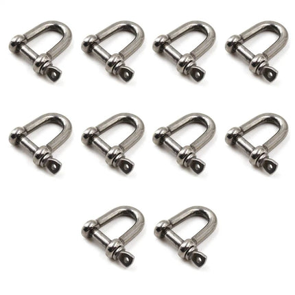 304 Straight D Shackle Short Stainless Steel Breaking D Rigging Shackle Hooks boat rigging hardware M4 M5 M6 M8 M10 M12 M14 M16