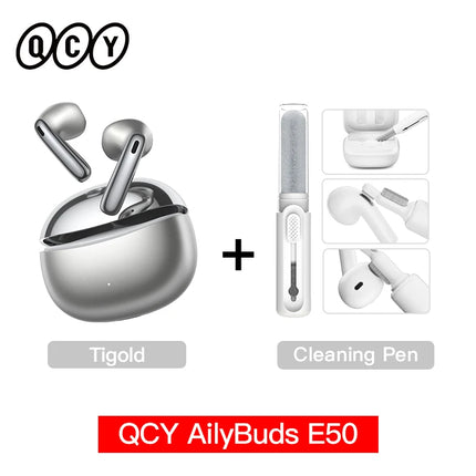 QCY AilyBuds E50 HT11 Wireless Earphones Hi-Res Adaptive Hybrid ANC Headphone Bluetooth 6.0 Spatial Sound Earbuds 11mm Drivers