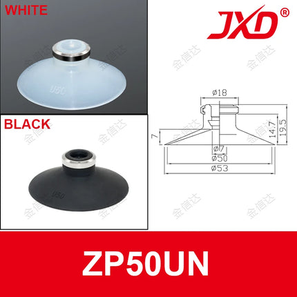 JXD ZP Series ZP02/04/06/08/10/13/16/20/25/32/40/50U Single Layer Silicone Mini Vacuum Suction Cup