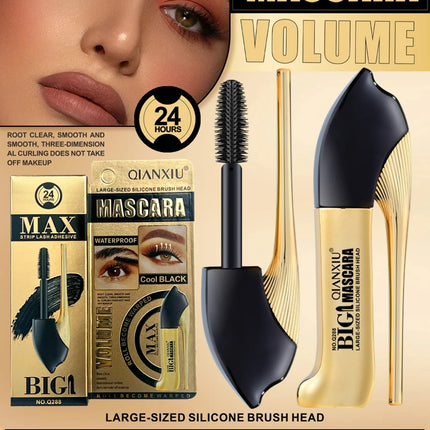 4D Curling Mascara, Water-resistant and Non-creamy, for Professional Long and Lustrous Makeup.