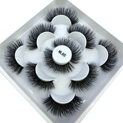 New 5 pairs 8-25mm natural 3D false eyelashes fake lashes makeup kit Mink Lashes extension mink eyelashes maquiagem
