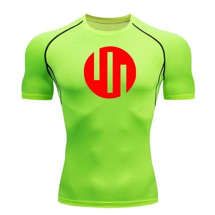 New Gym Short Sleeve Running T-Shirt Men's Compression Long Sleeve Shirt Sun Protection Quick Drying Sports Top Black Sportswear