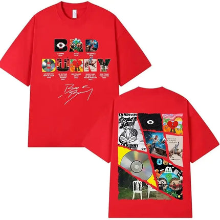 Y2k Fashion Top Rapper Bad Bunny Tour 2025 Album Merch T Shirts Debi Tirar Mas Fotos DTMF Graphics Cotton Printed T-shirt Unisex