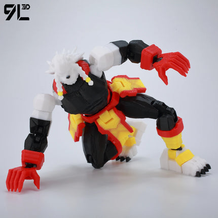 9L3D T13 Hero Invincible Boy Battle Roar Pose Berserk Figure LUCKY13 3D Printed Dummy13 Full Movable Collectible Toy Titan13