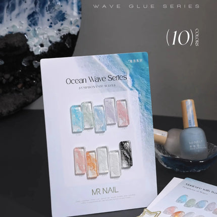MR NAIL 10color Wave Gel Nail Halo dye Nail Art Bubble Hole Gel Rapid Smudging Special For Marble Wave Nail Art For Nail Salon