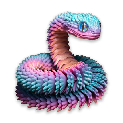 60CM 3D Printed Snake Rotatable Joints Snake Figurines Creative Home Office Desktop Crafts Ornament 2025 New Year Crafts Gift
