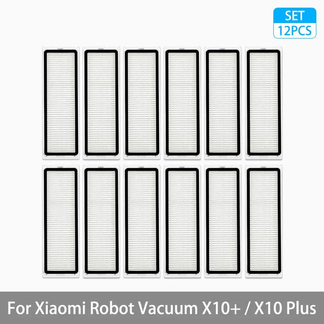 For Xiaomi Robot Vacuum X10+ / X10 Plus Parts Accessories Main Brush Side Brush Hepa Filter Mop Cloth Dust Bag Replacement Spare