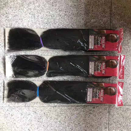48inch 80g Jumbo Black Kanekalon Braiding Hair Extensions Synthetic Fiber for Twist Wholesale Sale