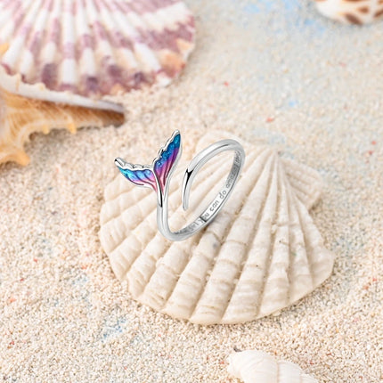 Adjustable Rings 925 Sterling Silver Mermaid Wing Dragon Sunflower Tulip Open Rings For Women Female Original Engagement Jewelry
