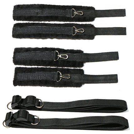 Sexy Adult Female BDSM Restraint Sex Toy Handcuffs Leg Split Bondage Gear Erotic Bed Sex Games Strap System Bar Spreader Kits