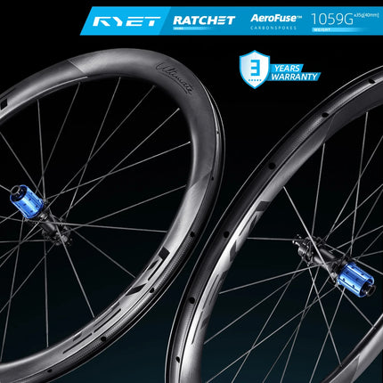 RYET Full Carbon Road Wheelset Bicycle Super Light 1059g Disc Brake Carbon Spoke 54T Ceramic Ratchet Hub Cycling Bike Rims Parts