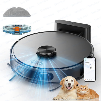 D60S Ultra App Controlled Dry And Wet Rotary Mop Robot Carpet Vacuum Cleaner With Self-Cleaning Station