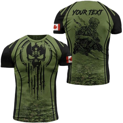 Canada Flag T Shirt Men Maple Emblem Camouflage Tops Pop 3D Jungle Camo Print Proud of Canadian T-shirt Beige Field Short Sleeve