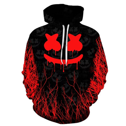 Funny Mens Halloween Smiling Face Hoodie 3d Print  Men Hooded Sweatshirt Men's Clothing Men Oversized  Sweatshirts Hoodie