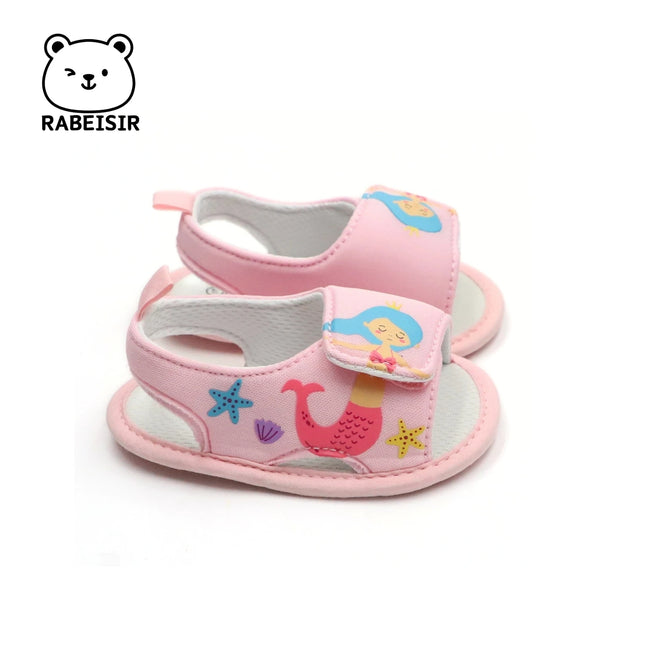 Summer 0-18 Months Baby Girl Princess Watermelon Cloth Sole Cloth Shoes Toddler Baby Sandals