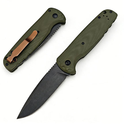 CLA 4300 Outdoor Pocket Folding Knife High Hardness D2 Blade Durable G10 Handle Utility EDC Cutting Tools for Camping Hiking