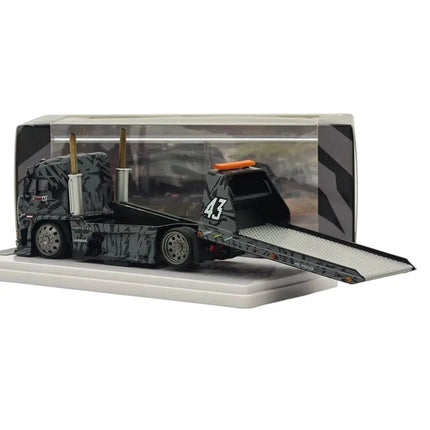 SW 1/64 For Mustang 1965 Hoonicorn RTR V3 HORZON / KamaZ trailer Car Diecast Model Collection Auto Gift