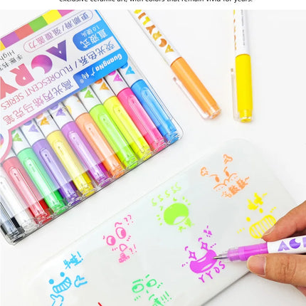 Guangna 168/72 Colors High Gloss Acrylic Marker Pen Set,Hard Headed Drawing Pens,Professional-Grade Paint Pen for DIY Graffiti