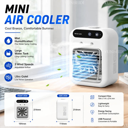 Spray Fan  Portable Small Air Conditioning Fan Humidifier 2/4 Speed Settings Powerful Wind Force for Outdoor Travel Spray Fan