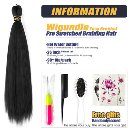 3 Pcs Bundle Deals Sensationnel Prestretched Braiding Hair,3x 52 In Kanekalon Flame Retardant Synthetic Braid For Box Twists