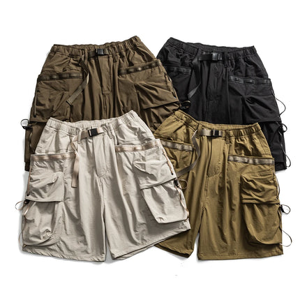 Men's Summer Multi Pocket Outdoor Loose Casual Function Cargo Shorts Cityboy Fashion Techwear Quick Dry Sports Shorts Short Pant