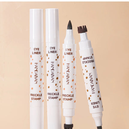 3 in 1 Natural Simulation Freckle Stamp Pen Waterproof Easy Color Freckle Dot Pen Face Fake Freckles Eyeliner Lasting Makeup