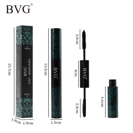 Two In One Dual  Ended Mascara Naturally Lengthens Curls Thickens And Is Layered Non Caking Waterproof And Long Lasting