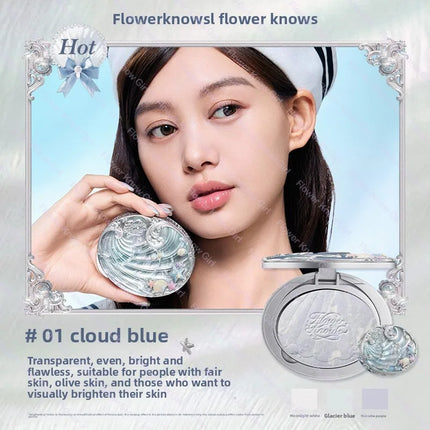 Flower knows Strawberry Cupid series Pressed Powder Matte Soft Focus Oil Control Holding Powder