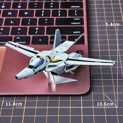 VF-1S Deformation Fighter 3d Metal Puzzle Glue-free DIY Manual Assembly Model Kits Jigsaw Puzzle Toys Creative Gifts Decoration