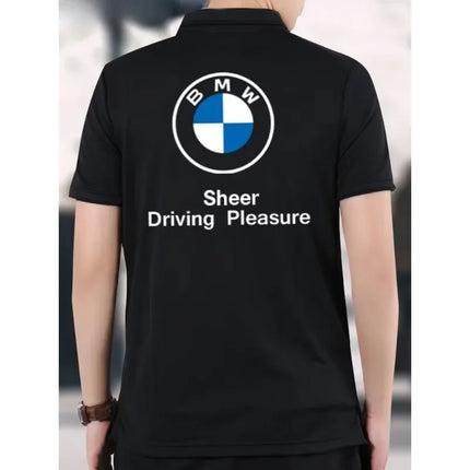 BMW 2025 Summer Men's and Women POLO Shirts Car Club Motorcycle Car Fans Lapel Work Short Sleeve Racing Off-Road Riding T-Shirt