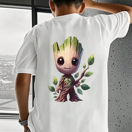 Marvel Guardians of The Galaxy Vol. 2 Groot Print T-Shirt for Boys and Girls Casual Tops and Children's Holiday Gifts