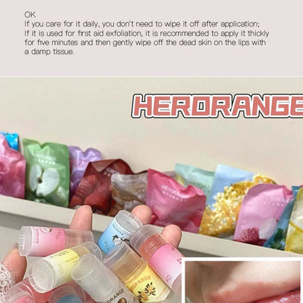 Herorange Lip Flower Elegant Lip Balm Long-Lasting Moisturizing Refreshing Non-Sticky Prevents Dryness and Reduces Lip Lines Primer Christmas Gift