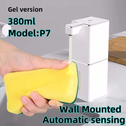 380ML Automatic Foam Soap P11 Dispenser Bathroom Smart Washing Hand Machine With USB Charging White ABS Material