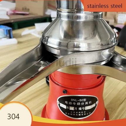 50L/H Electric Milk Cream Separator Household Butter Milk Skimming Machine Commercial Centrifugal Skimmer 304 Stainless Steel