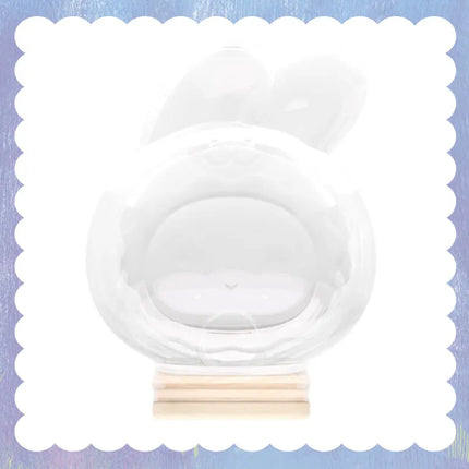 EMMA Secret Forest RUA RUA ZOO Animal Cute Soft Rabbit Sound Glass Jar Storage Display Toy Trendy Blind Box Display Case