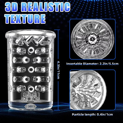 Male Automatic Masturbator Cup Penis Pump 7 Thrusting Rotating Vibrating Sucking Licking Modes Pussy Blowjob Sex Toys For Men