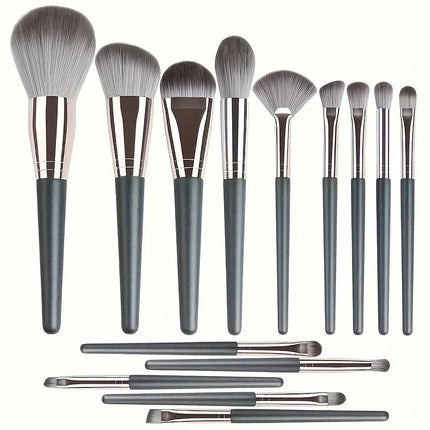 14-Piece Luxury Makeup Brush Set - Professional Full Face And Eye Detail Brushes Super Soft For Applying Foundation, Blush, Etc.