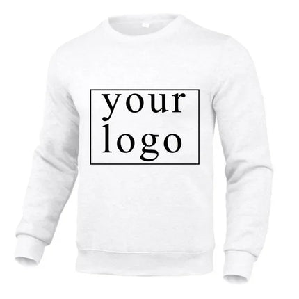 Your Own Design Brand Logo/Picture Personalized Custom Anywhere Men Women DIY Round neck long sleeved pulloverhoodie Fashion New
