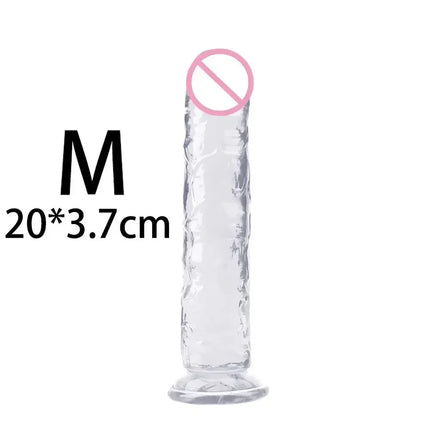 Cheap Women Erotic Anal 5 Colors Big Transparent Dildo Suction Cup Jelly Dick Sex Toys Soft Clitori Vaginal Masturbators Penis