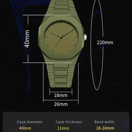 Men's Casual Lightweight Sports Business Watch Minimalist Design Plastic Strap Quartz Wristwatch