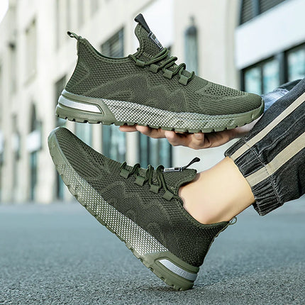 Oiaano Barefoot Man Sport Shoes Mesh Light Breathable Lace-Up Sneakers Causal Soft Sole Leisure Zero Drop Outdoor Work Jogging