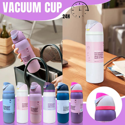 Stainless Steel Vacuum Outdoor Sports Kettle, Hand Held Straw Cup Double Layer Vacuum Cup 24oz для дома полезные вещи