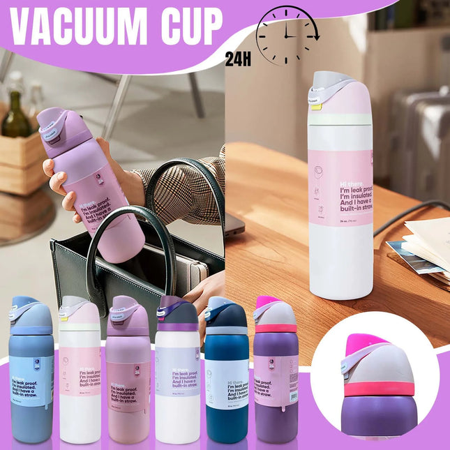 Stainless Steel Vacuum Outdoor Sports Kettle, Hand Held Straw Cup Double Layer Vacuum Cup 24oz для дома полезные вещи