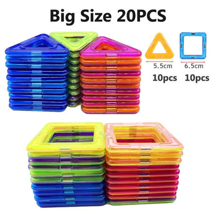 Big Size Magnetic Designer Construction Set Model & Building Toy Plastic Magnetic Blocks Educational Toys For Kids Gifts