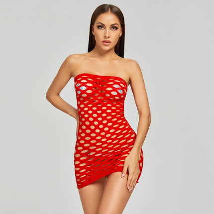 Holey Dress Sexy Bodycon Dress Fishnet Babydolls Women's Long Clothes for sex Dresses Women Evening Party Clubwear