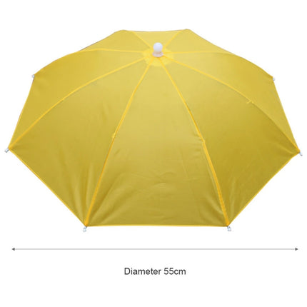 Portable Rain Umbrella Hat Foldable Outdoor Fishing Sunshade Waterproof Camping Headwear Beach Head Hats Fishing Hat 55-95CM