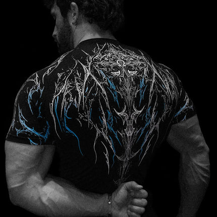 Dark Dragon Slayer Men's 2026 Summer New Fitness Clothes Speed Drying Running Printed Compression Clothes Sports T-shirt
