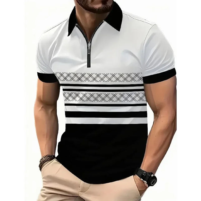 Men's 3D Digital Trendy Simple Pattern Series 2 Men's Sports Polo Shirt